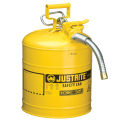 Justrite 7250230 Safety Can Type II Accuflow&#8482; 5 Gallon Galvanized Steel W/ 1&quot; Hose