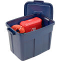 Rubbermaid RMRT180006 Roughneck Tote 18 Gallon Dark Blue - Pkg Qty 12