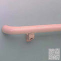 1-1/2&quot; Diameter Round Handrail, Aluminum Retainer, 12&#39; Long, Pearl Gray