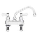 Fisher 4&quot; Centers Deck Faucet W/6&quot; Swing Spout, Stainless Steel, 53740
