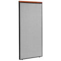36-1/4"W x 73-1/2"H Deluxe Office Partition Panel, Gray