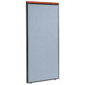 36-1/4"W x 73-1/2"H Deluxe Office Partition Panel, Blue