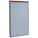 48-1/4"W x 73-1/2"H Deluxe Office Partition Panel, Blue