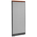 36-1/4&quot;W x 77-1/2&quot;H Deluxe Electric Office Partition Panel, Gray
