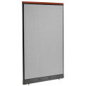 48-1/4&quot;W x 77-1/2&quot;H Deluxe Electric Office Partition Panel, Gray