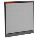 48-1/4&quot;W x 47-1/2&quot;H Deluxe Non-Electric Office Partition Panel with Raceway, Gray