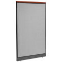 48-1/4&quot;W x 77-1/2&quot;H Deluxe Office Partition Panel with Pass Thru Cable, Gray