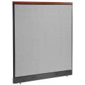 60-1/4"W x 65-1/2"H Deluxe Electric Office Partition Panel, Gray