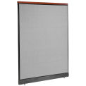 60-1/4&quot;W x 77-1/2&quot;H Deluxe Office Partition Panel with Pass Thru Cable, Gray