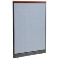 48-1/4"W x 65-1/2"H Deluxe Electric Office Partition Panel, Blue