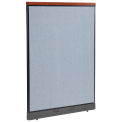 48-1/4"W x 65-1/2"H Deluxe Non-Electric Office Partition Panel with Raceway, Blue