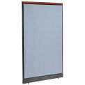 48-1/4"W x 77-1/2"H Deluxe Electric Office Partition Panel, Blue