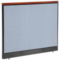 60-1/4"W x 47-1/2"H Deluxe Electric Office Partition Panel, Blue