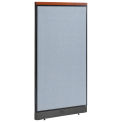 36-1/4"W x 65-1/2"H Deluxe Electric Office Partition Panel, Blue