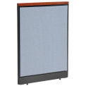 36-1/4&quot;W x 47-1/2&quot;H Deluxe Non-Electric Office Partition Panel with Raceway, Blue