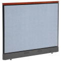60-1/4&quot;W x 47-1/2&quot;H Deluxe Non-Electric Office Partition Panel with Raceway, Blue