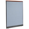 60-1/4"W x 77-1/2"H Deluxe Non-Electric Office Partition Panel with Raceway, Blue