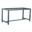 Stackbin Fixed Height Box Tube Workbench Frame, 64&quot;W X 27&quot;D X 30-1/4&quot;H, Blue