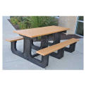 Jayhawk Recycled Plastic 8 Ft. Park Place Picnic Table, Cedar