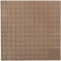 Toffee Rubber Tile Low Profile Circular Design 50cm