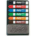 Sanford&#174; Expo Low Odor Dry Erase Marker Organizer Kit, Chisel Tip, Assorted Ink, 6/Set