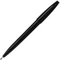 Pentel Sign Pen, Water-Based Ink, Fiber Tip, Fine, Black Barrel/Ink, Dozen