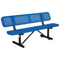Global Industrial 72&quot; Picnic Bench With Backrest, Blue