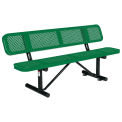 Global Industrial 72&quot; Picnic Bench With Backrest, Green
