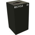 Witt Industries 28GC04-CB Steel Recycling Container with Combo Opening, 28 Gallon Cap, Charcoal
