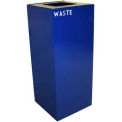 Witt Industries 36GC03-BL Steel Recycling Container with Waste Disposal Opening, 36 Gallon Cap, Blue