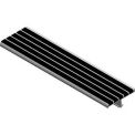 Babcock-Davis&#174; Stair Tread With Bar Abrasive BSTSB-P3E-48, 48&quot;W X 3&quot;D, Extruded Aluminum