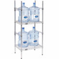 Global Industrial 5 Gallon Water Bottle Storage Rack, 4 Bottle Capacity