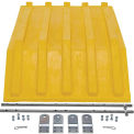 Yellow Plastic Lid, for Triple-Bin Recycling Hopper, Vestil PLID-H-50-YL
