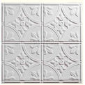 Genesis Designer Antique PVC Ceiling Tile, Waterproof & Washable, 2'L X 2'W, White, 12/Pack