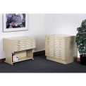 SAFCO 5-Drawer Steel Flat File - 46-3/8x35-3/8x16-1/2&quot; - Tropic sand