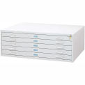 Safco 4998WHR 5-Drawer Steel Flat File for 36&quot; x 48&quot; Documents, White