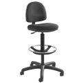 Precision Extended-Height Stool with Footring, Black