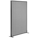 36-1/4"W x 60"H Freestanding Office Partition Panel, Gray