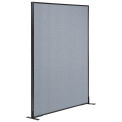 48-1/4"W x 72"H Freestanding Office Partition Panel, Blue