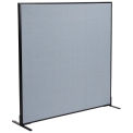 60-1/4"W x 60"H Freestanding Office Partition Panel, Blue