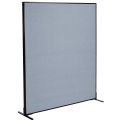 60-1/4"W x 72"H Freestanding Office Partition Panel, Blue