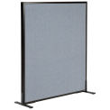 36-1/4"W x 42"H Freestanding Office Partition Panel, Blue