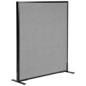 36-1/4"W x 42"H Freestanding Office Partition Panel, Gray