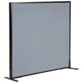 48-1/4"W x 42"H Freestanding Office Partition Panel, Blue