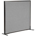48-1/4"W x 42"H Freestanding Office Partition Panel, Gray