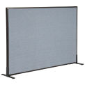 60-1/4"W x 42"H Freestanding Office Partition Panel, Blue