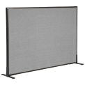 60-1/4"W x 42"H Freestanding Office Partition Panel, Gray
