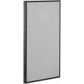 Office Partition Panel, 24-1/4"W x 42"H, Gray