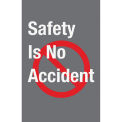 NoTrax Safety Message Mat, Safety Is No Accident, 36x60&quot;, Charcoal