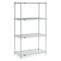 Nexel Stainless Steel Wire Shelving, 36&quot;W x 18&quot;D x 86&quot;H